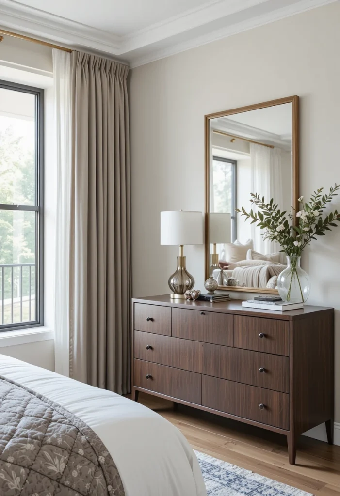 Mirror Adjacent to a Dresser