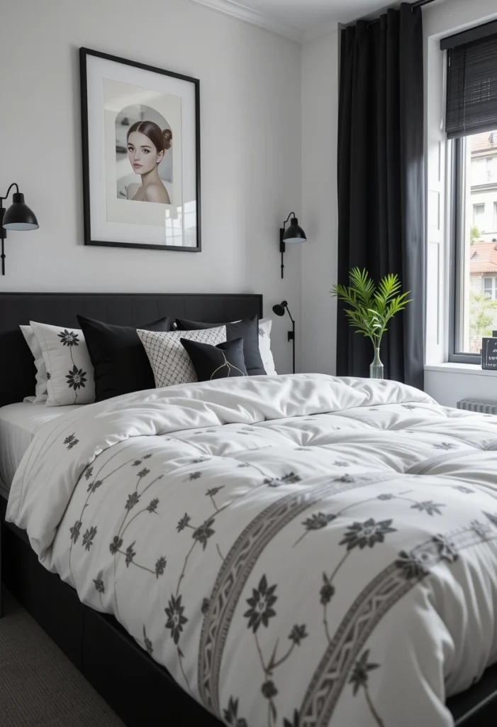 Try Black and White Modern Bedding