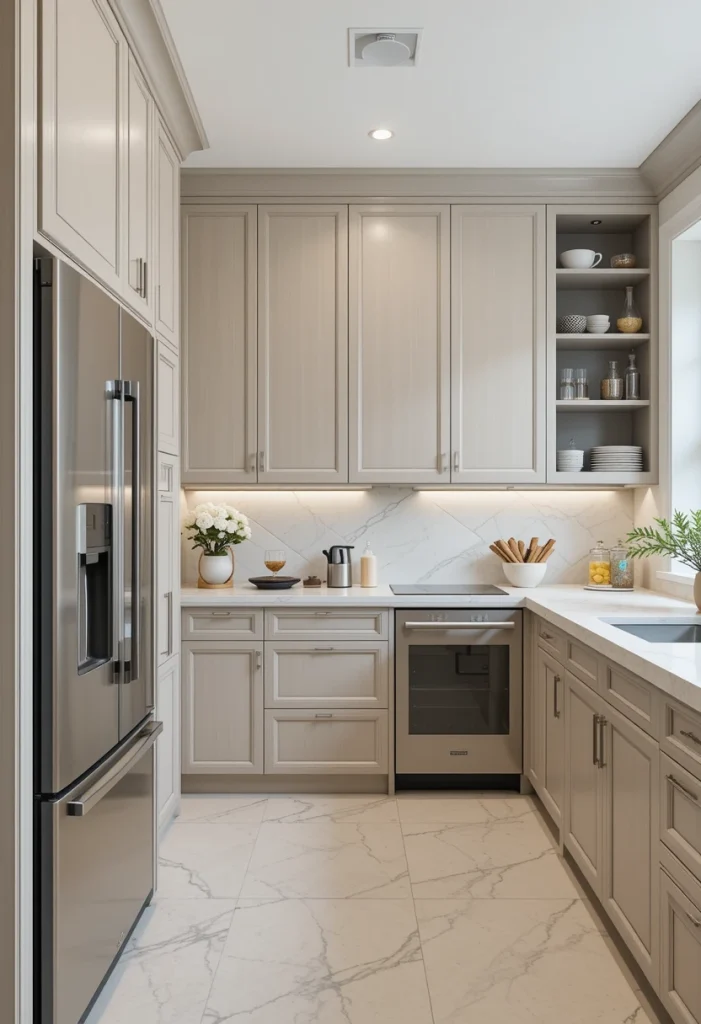 Minimalist Kitchen with Hidden Appliances