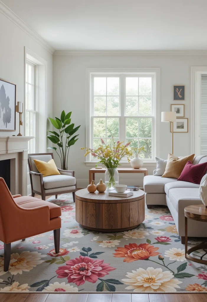 Floral-Inspired Area Rugs