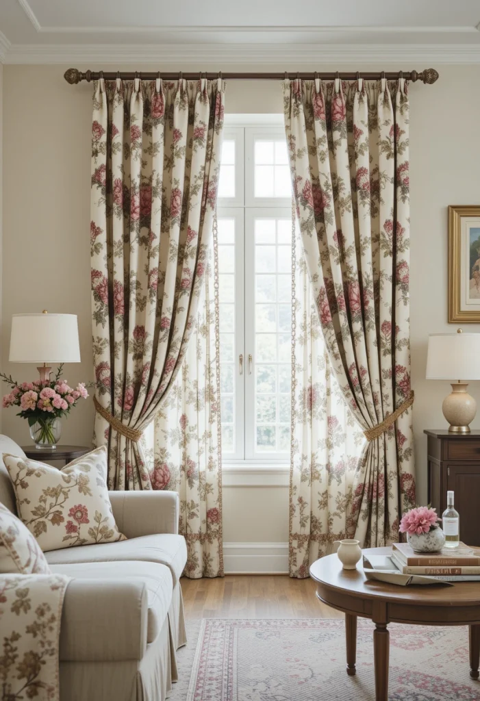 Floral Curtains That Soften the Room