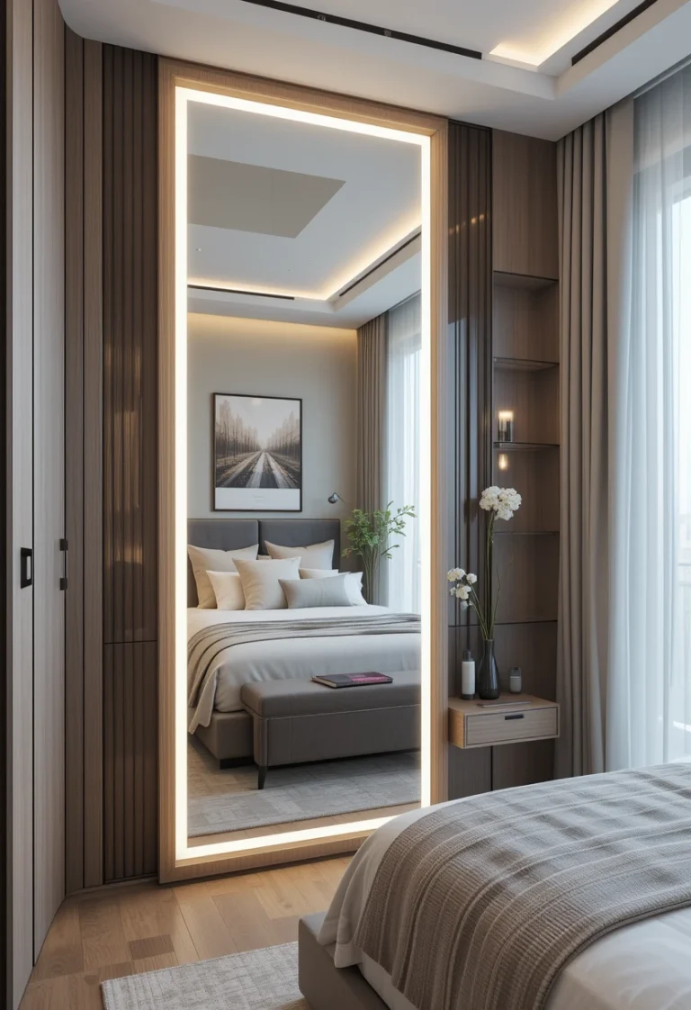 Contemporary Bedroom Full Length Mirror Decor Ideas: 13 Stylish Ways to Elevate Your Space