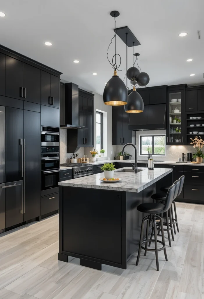 Matte Black Luxury Kitchen