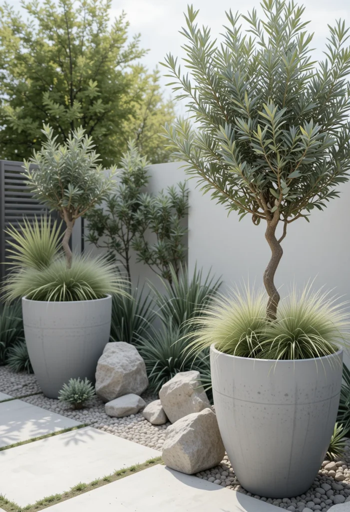 Incorporate Large Planters for Modern Appeal