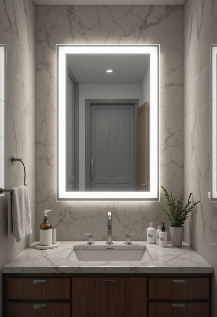 Install a Sleek LED Mirror