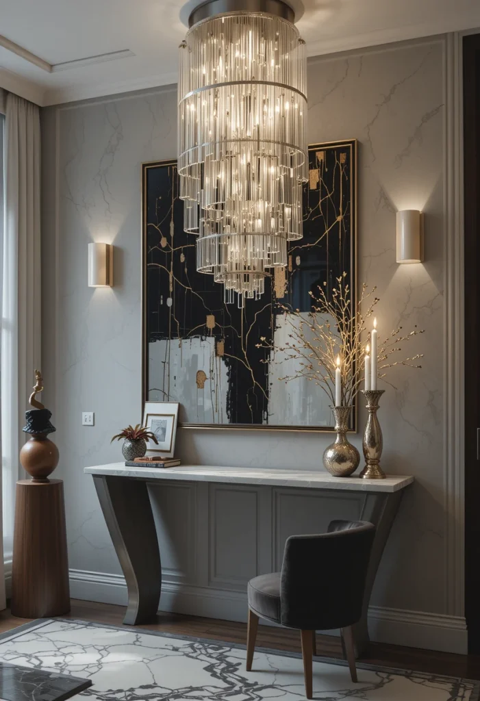 Create a Hotel-Inspired Apartment with Oversized Chandeliers