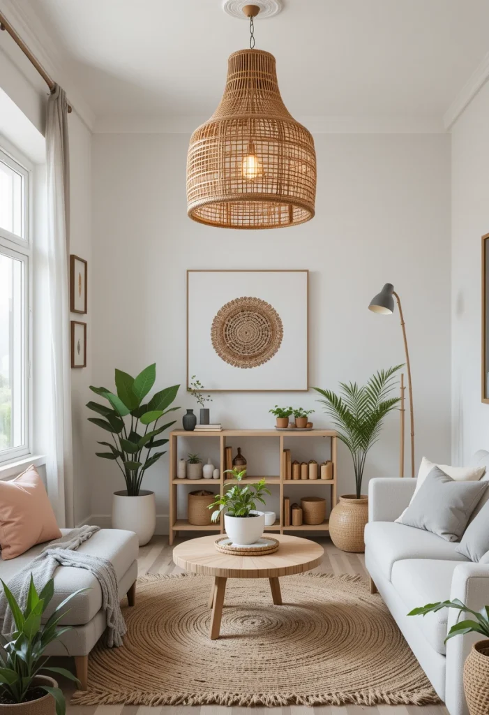 Add Warmth with a Natural Rattan Chandelier