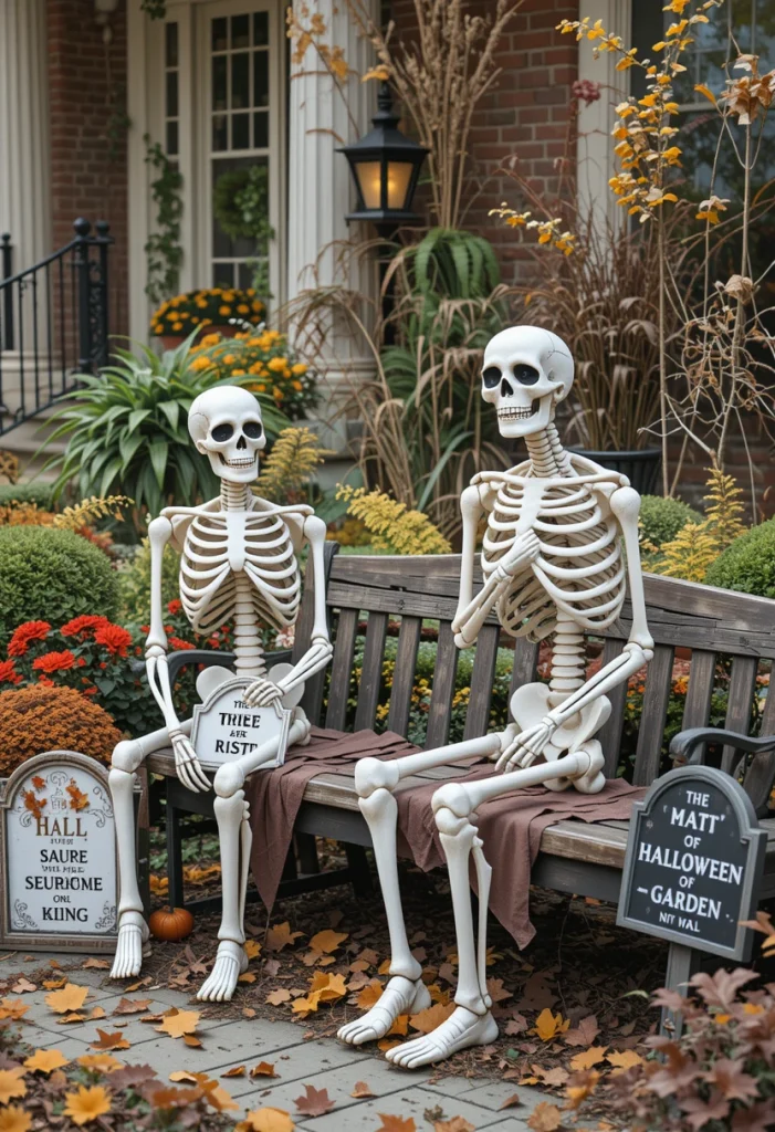 Create a Skeleton Garden Scene