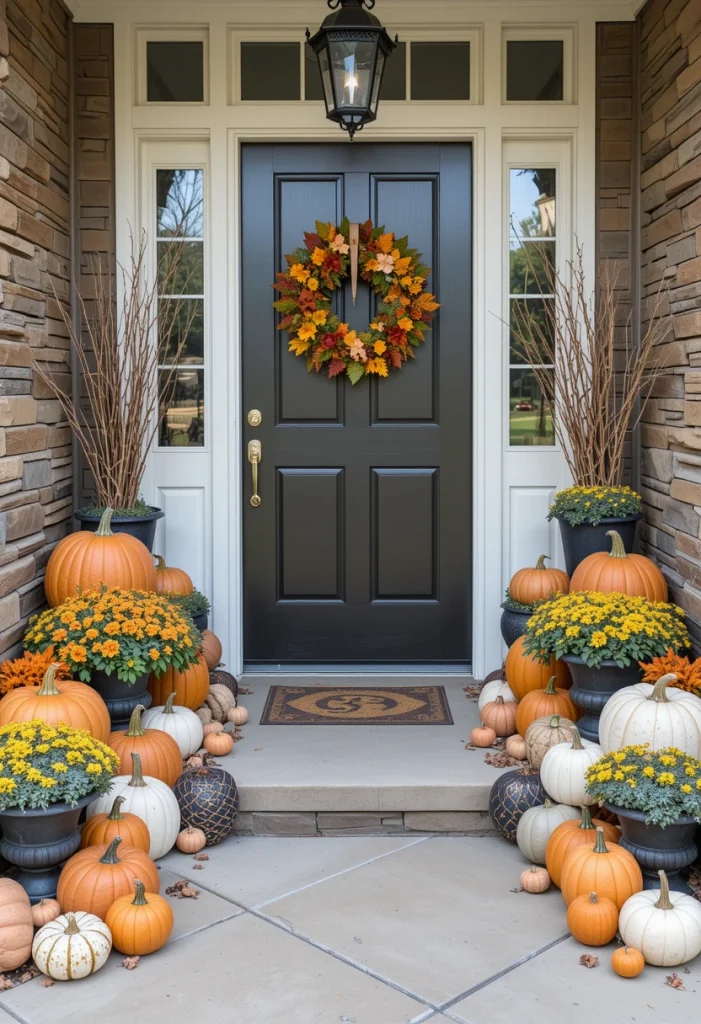 Create a Grand Pumpkin Porch Display