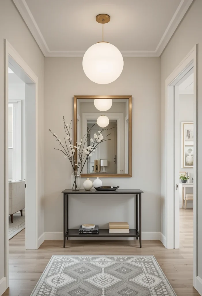 Hang a Globe Chandelier in the Entryway