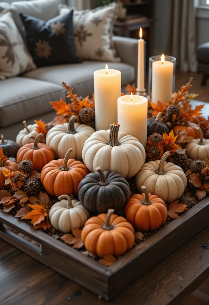 Design a Black and Orange Coffee Table Centrepiece