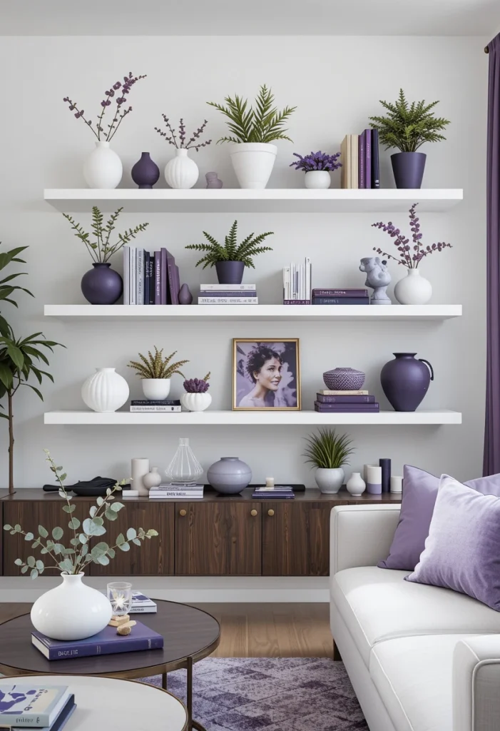 Display Decorative Shelves with Coordinated Accessories