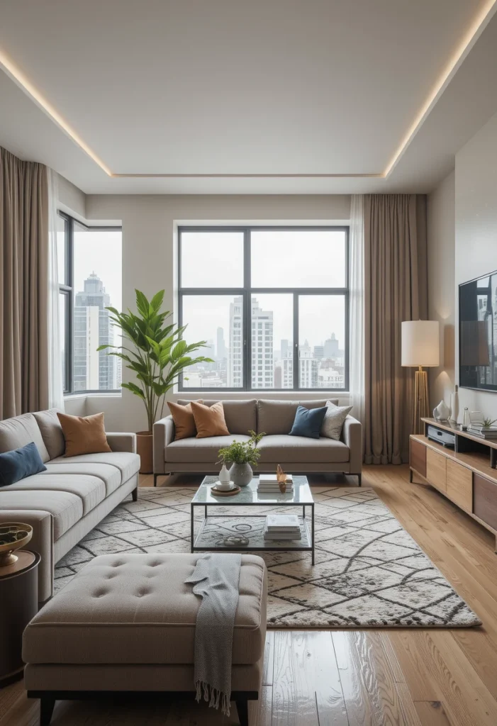 Define the Space with a Large Area Rug