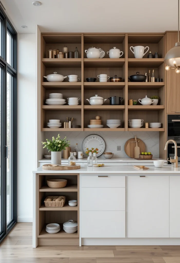 Incorporate Open Shelving Into the Island