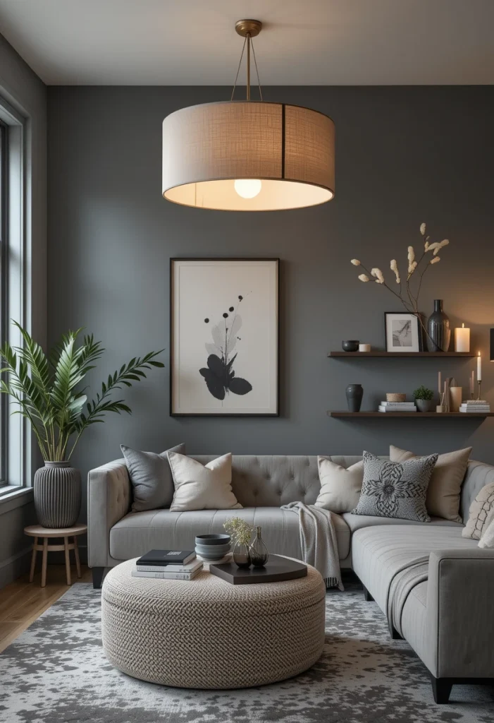 Install a Drum Shade Chandelier for Soft Lighting