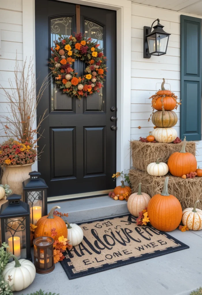 Create a Welcoming Pumpkin Porch Display