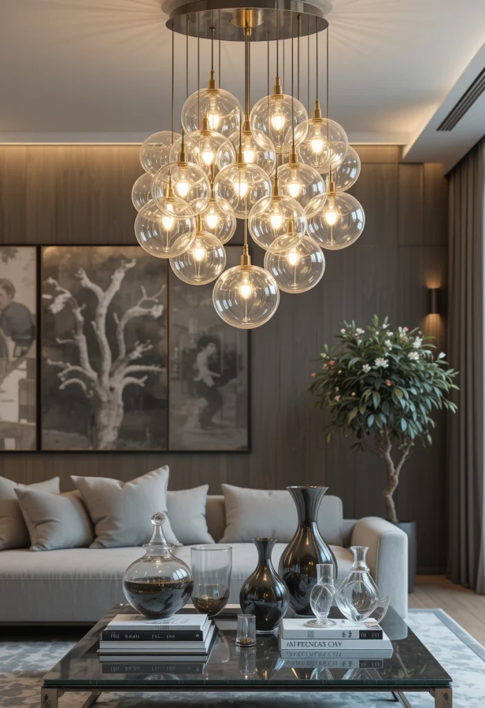  Use Glass Bubble Chandeliers for a Contemporary Look