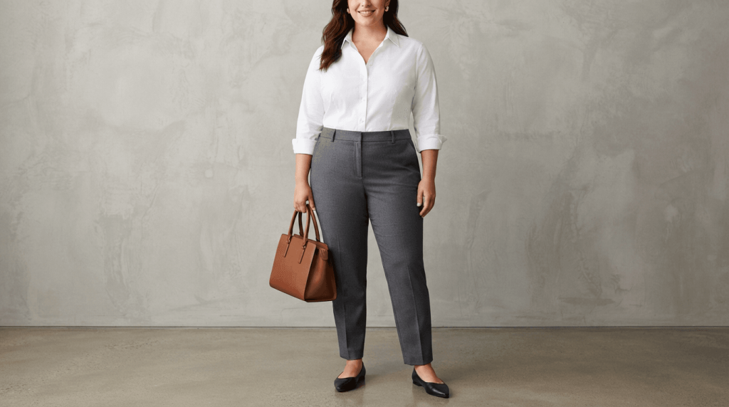 Button-Down Shirt with Tailored Pants