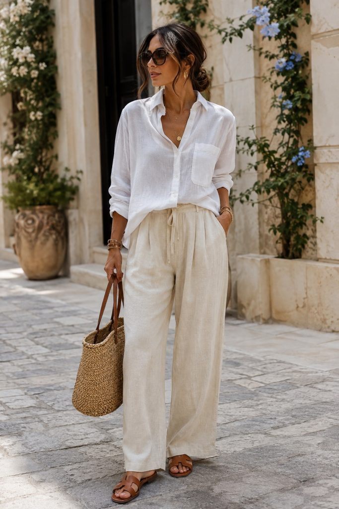 Linen Pants and a Lightweight Button-Up