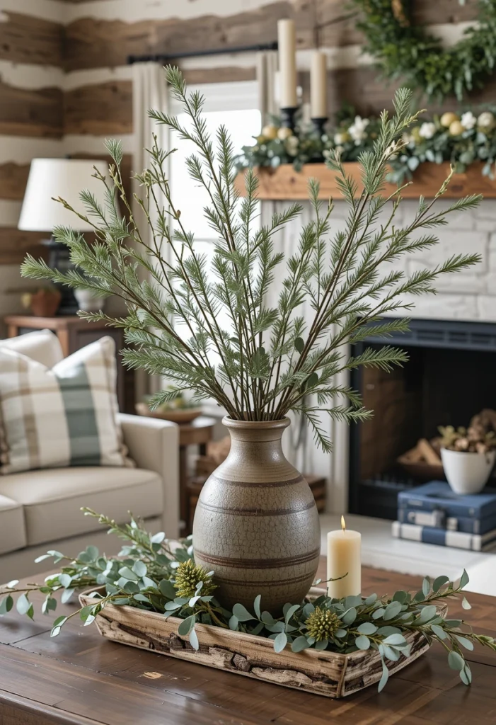 Decorate with Evergreen Branches