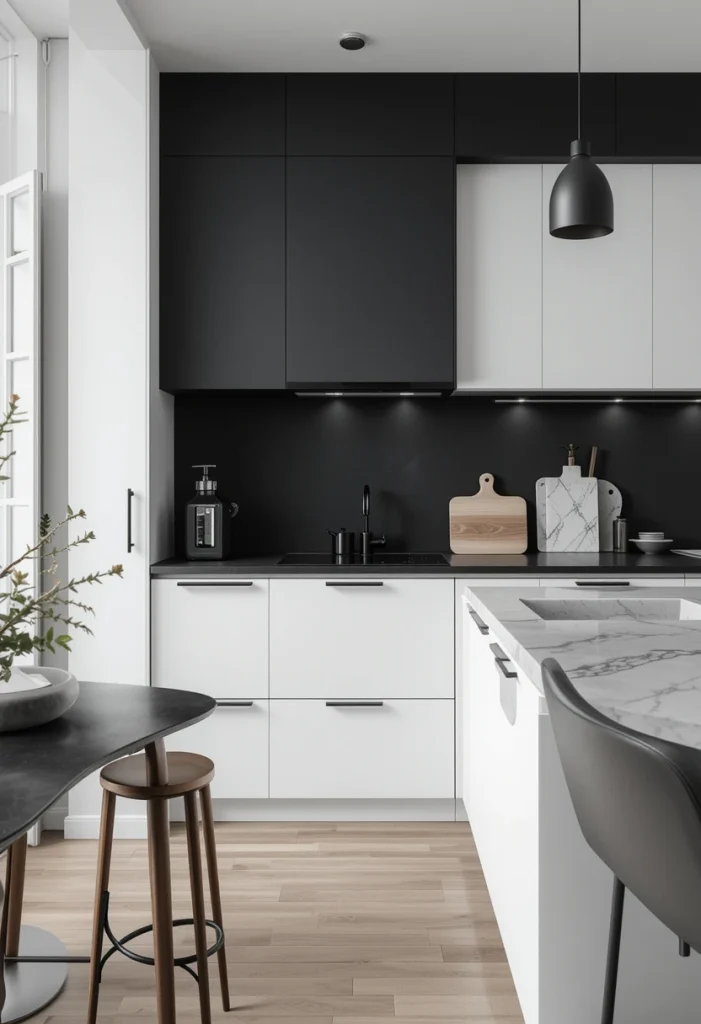 Create a Black and White Modern Kitchen