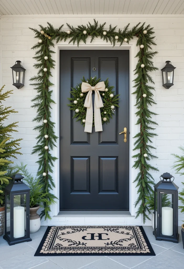 Minimalist Christmas Front Door