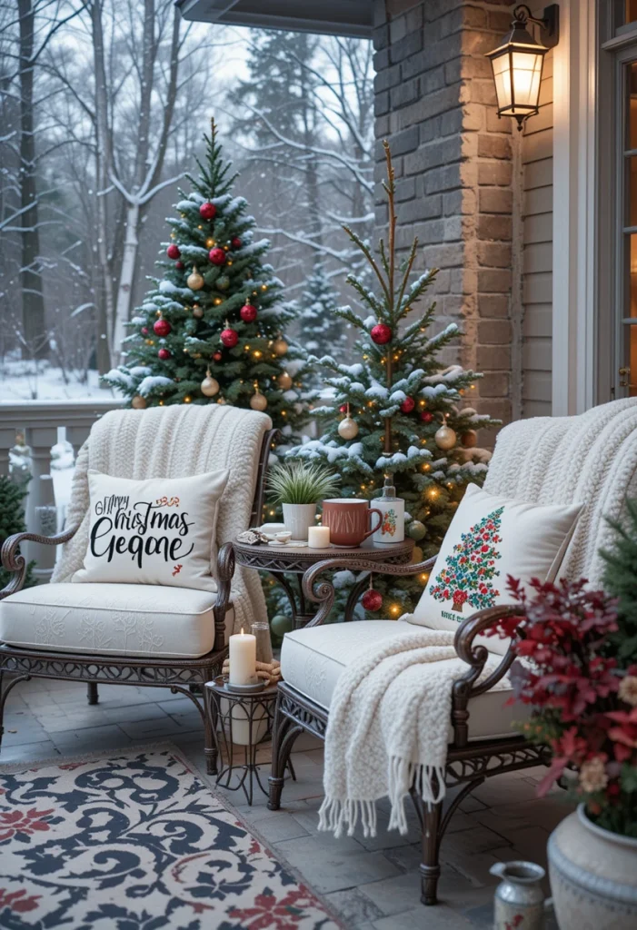 Turn the Patio into a Cozy Christmas Lounge