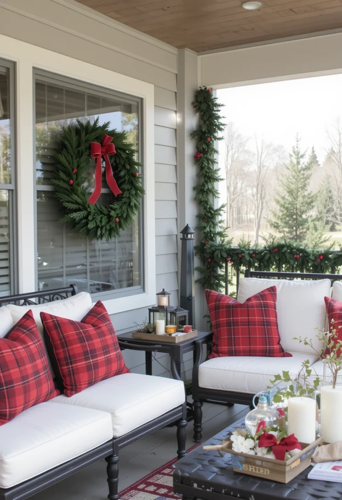 Create a Classic Christmas Red and Green Patio