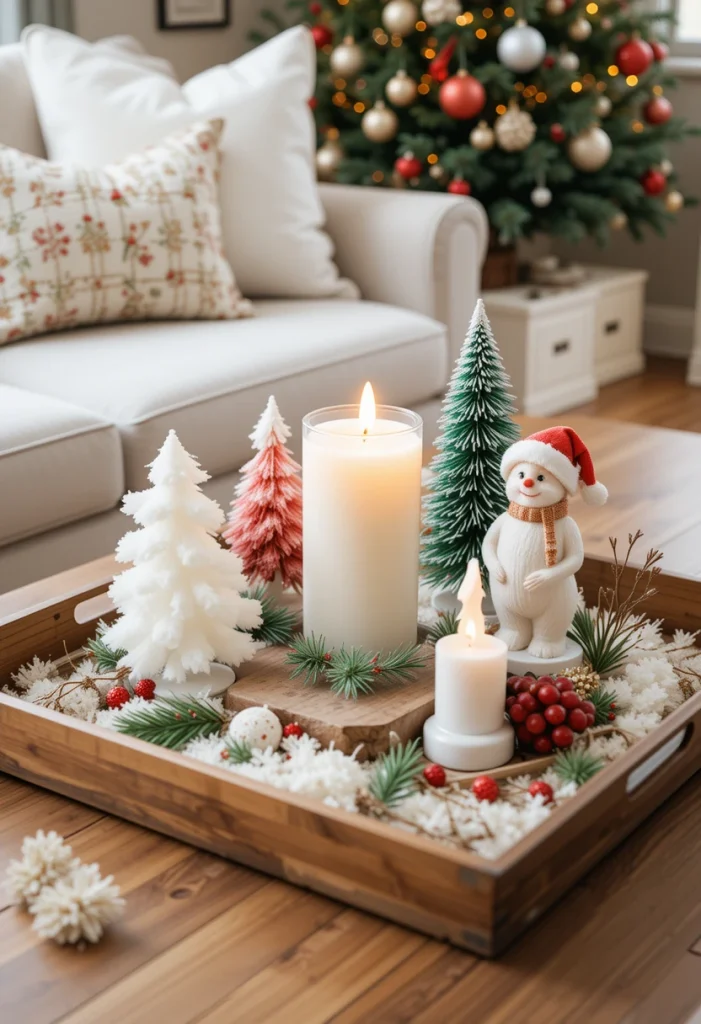 Create a Christmas Coffee Table Display