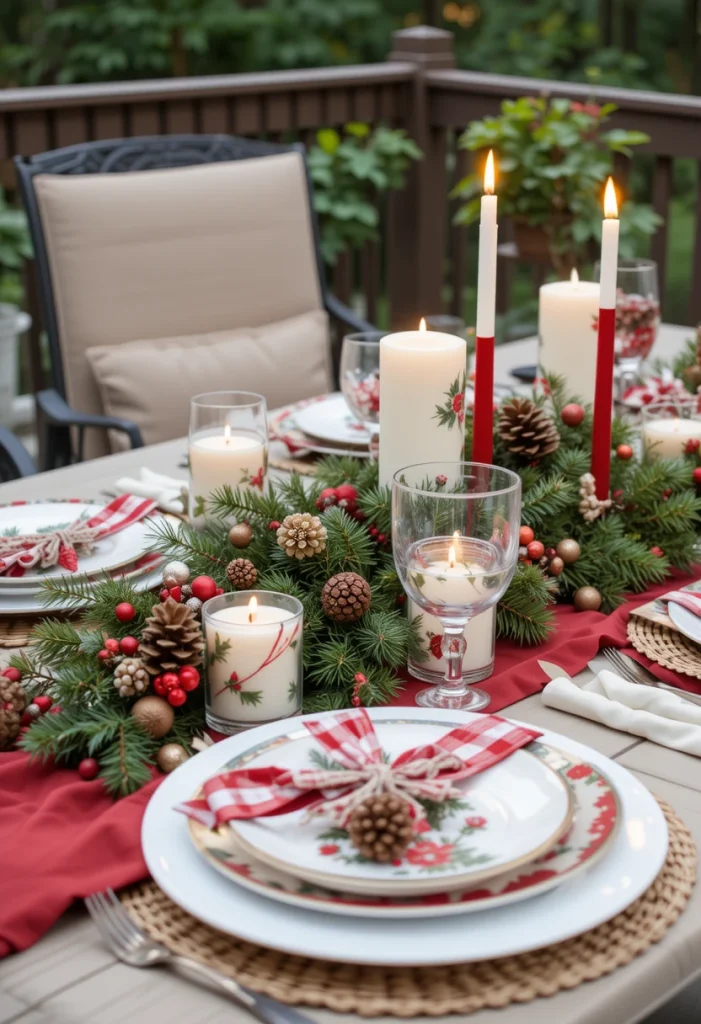 Make a Christmas-Themed Patio Table