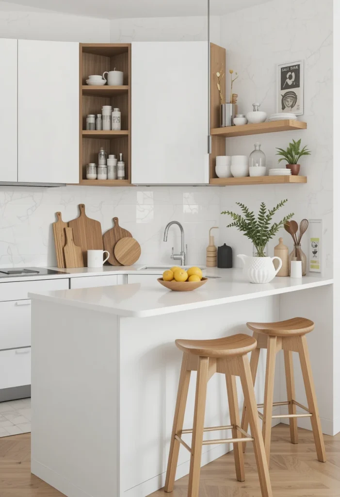 Choose a Clean White and Wood Color Palette