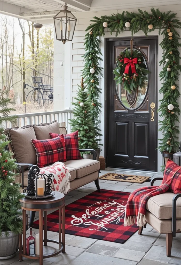 Use Plaid for a Cozy Christmas Cabin Feel