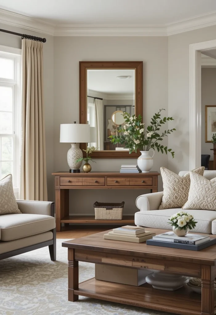 Mix Light and Dark Wood Finishes