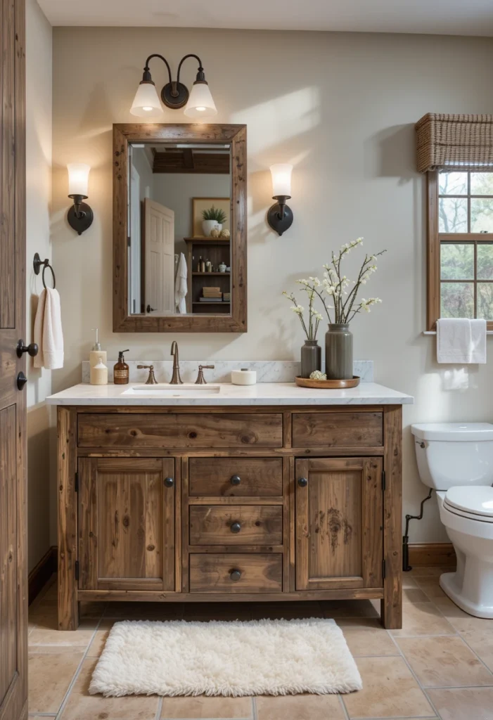 Add a Reclaimed Wood Vanity