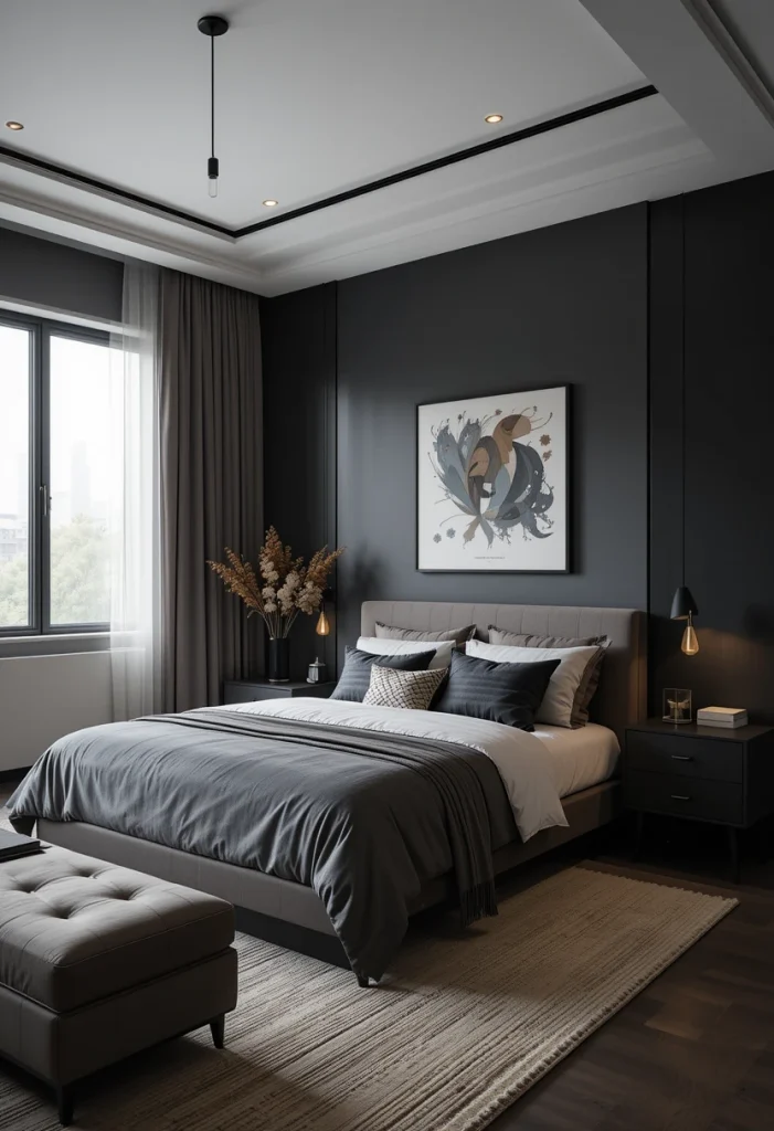 Minimalist Dark Bedroom