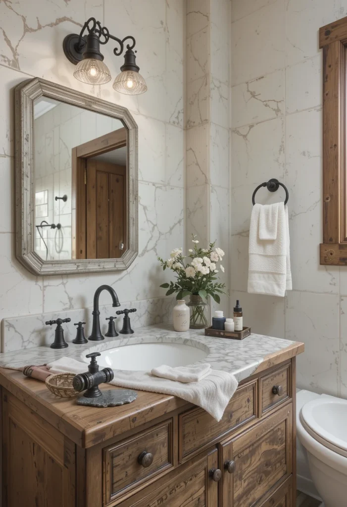 Install Black or Aged-Metal Fixtures