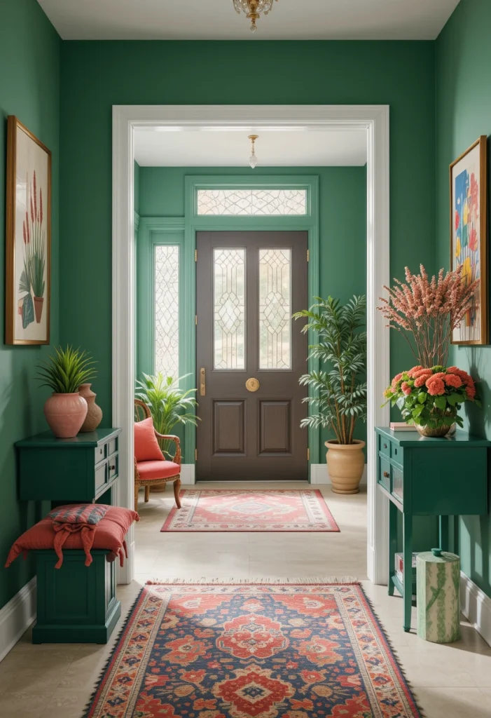 Coral With Deep Green