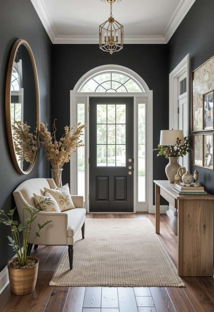 Black With Warm Beige