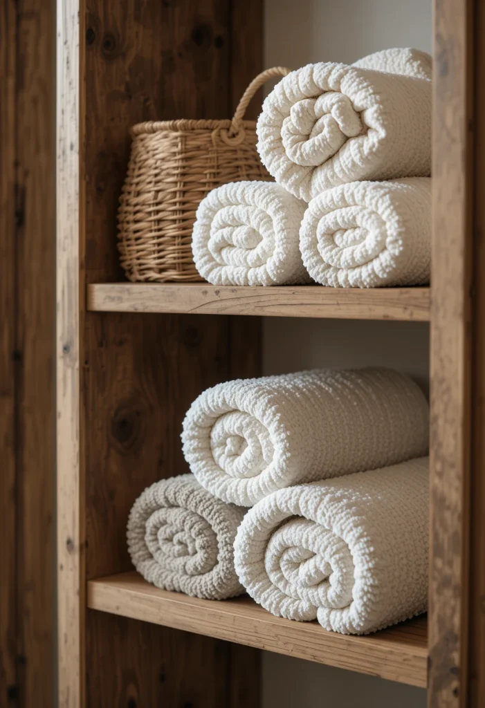 Display Rolled Cotton Towels