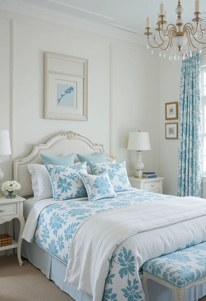 Use Blue and White Floral Patterns