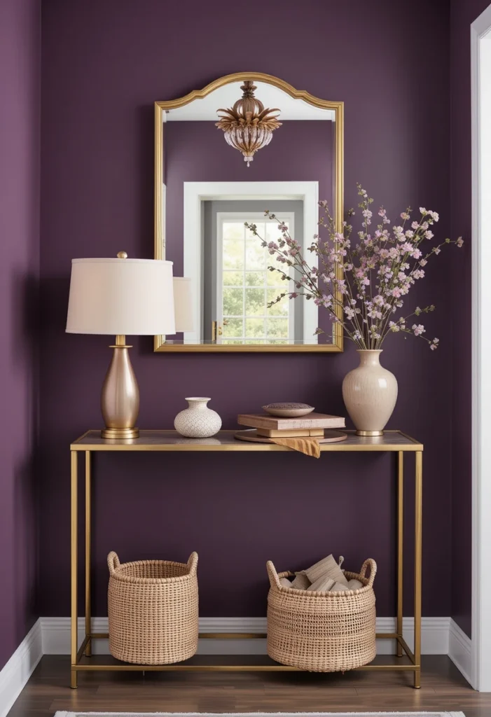 Plum Purple With Gold