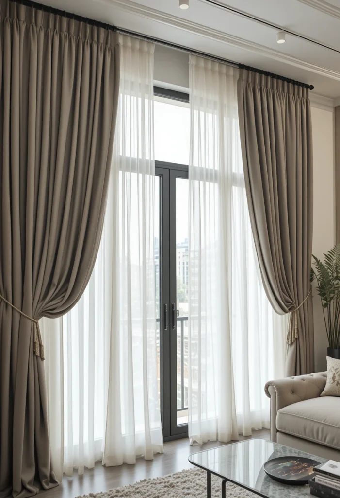 Double-Layer Curtains for a High-End Designer Finish