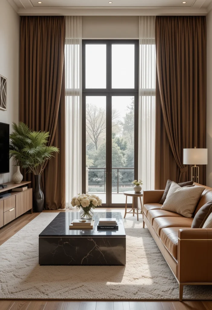 Rich Chocolate Brown Curtains for Warm Luxury