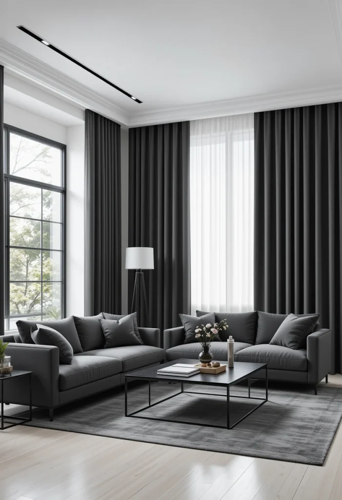 Blackout Curtains in Charcoal Gray for a Sleek Modern Look