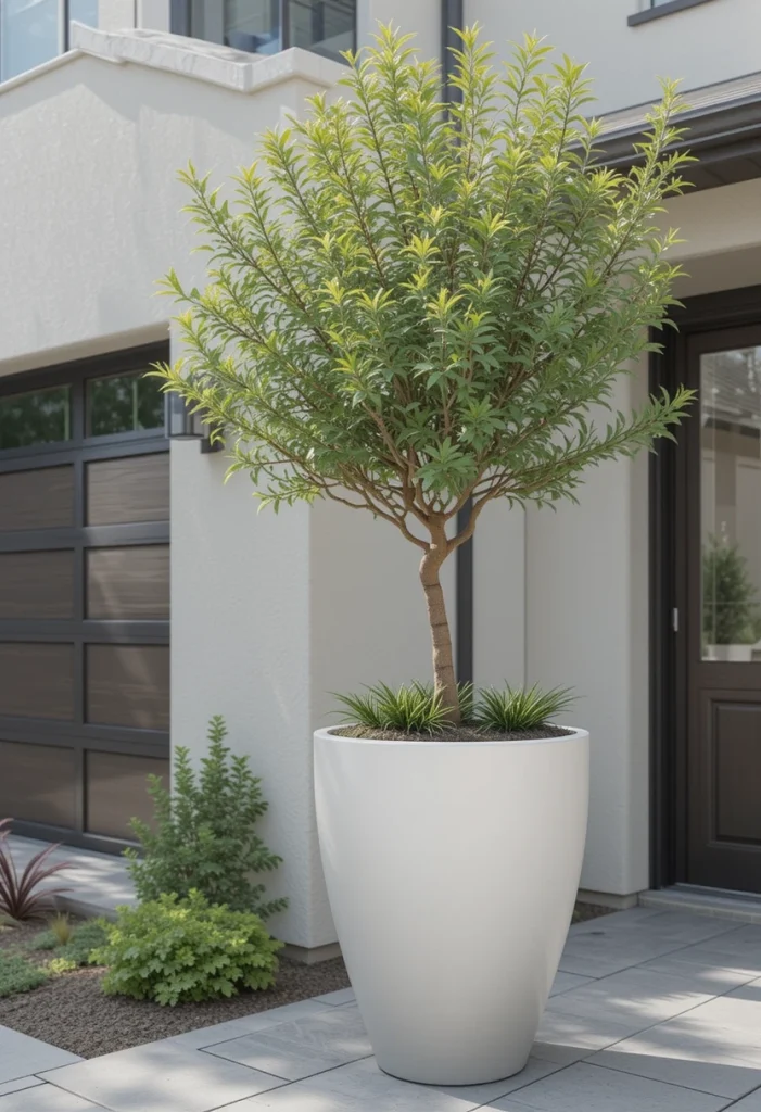 Modern Planters With Statement Trees