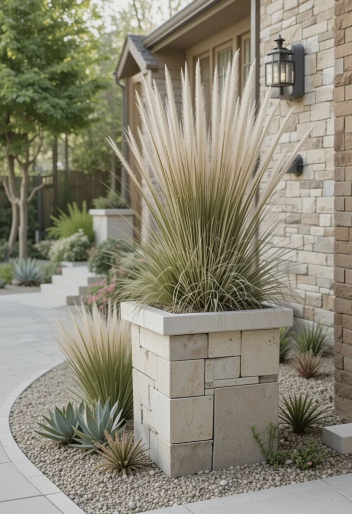 Stone Planters for a Natural Modern Look
