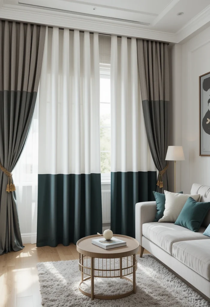 Two-Tone Curtains for a Contemporary Designer Statement