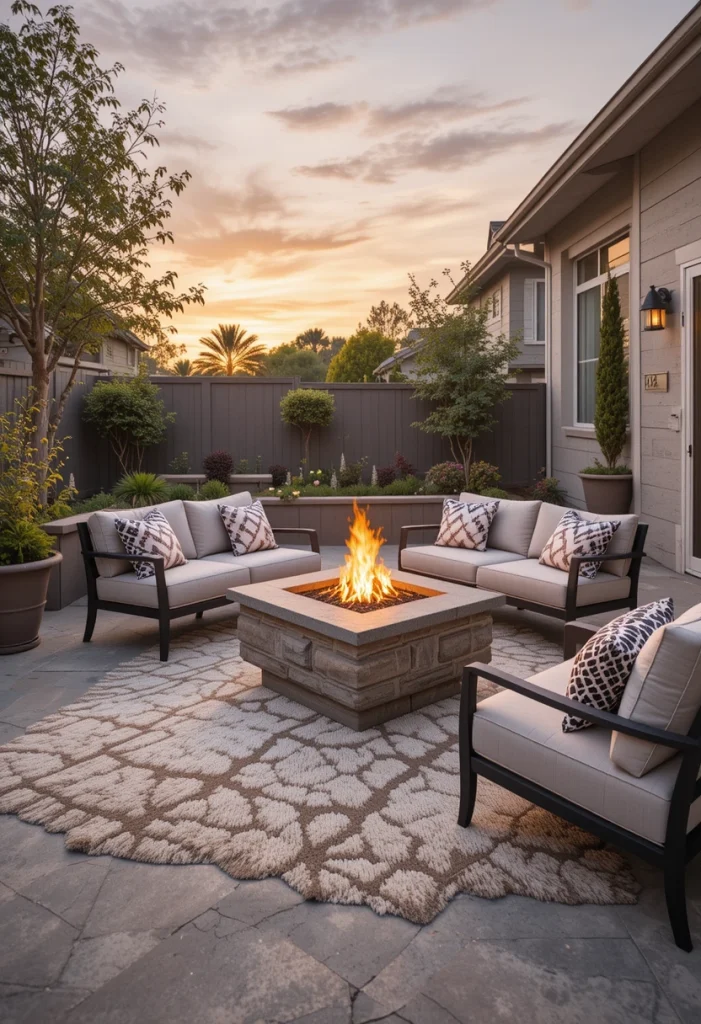 Use a Stylish Outdoor Rug to Define the Space