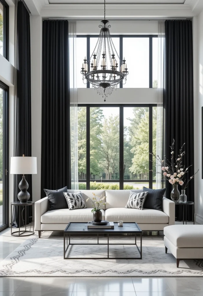 Black Curtains for Bold Contemporary Interiors