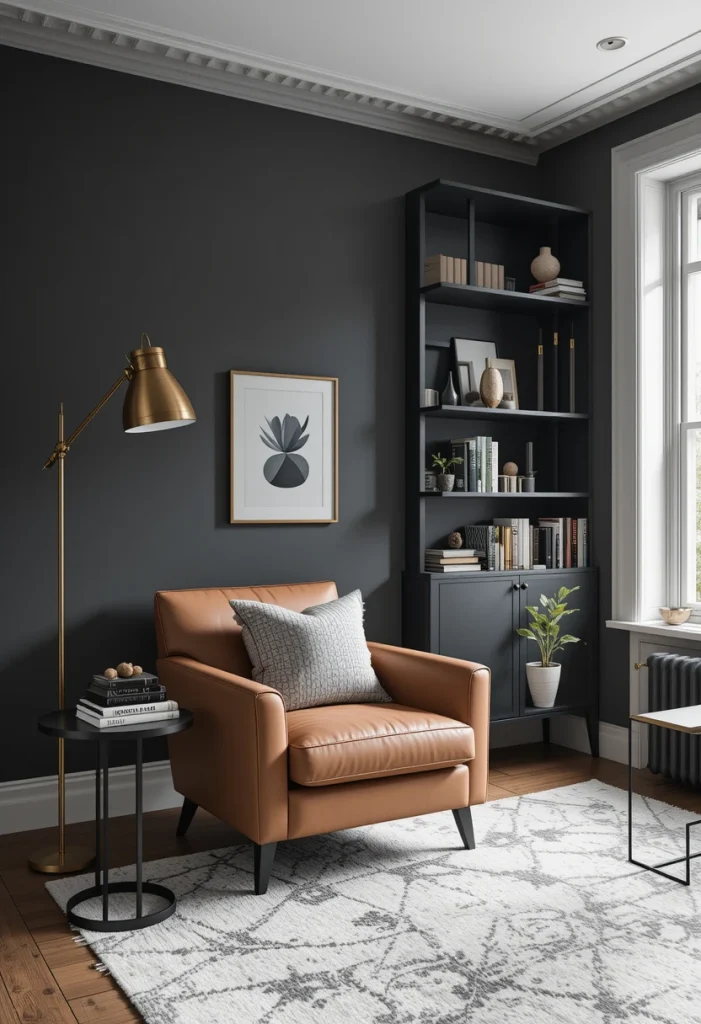 Paint the Walls in a Deep Charcoal
